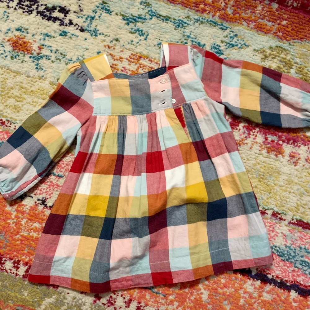 GAP Kids Multicolor Plaid Casual Dress